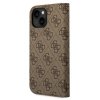 Guess GUBKP14SHG4SHW iPhone 14 / 15 / 13 6.1 brązowy/brown book 4G Vintage Gold Logo